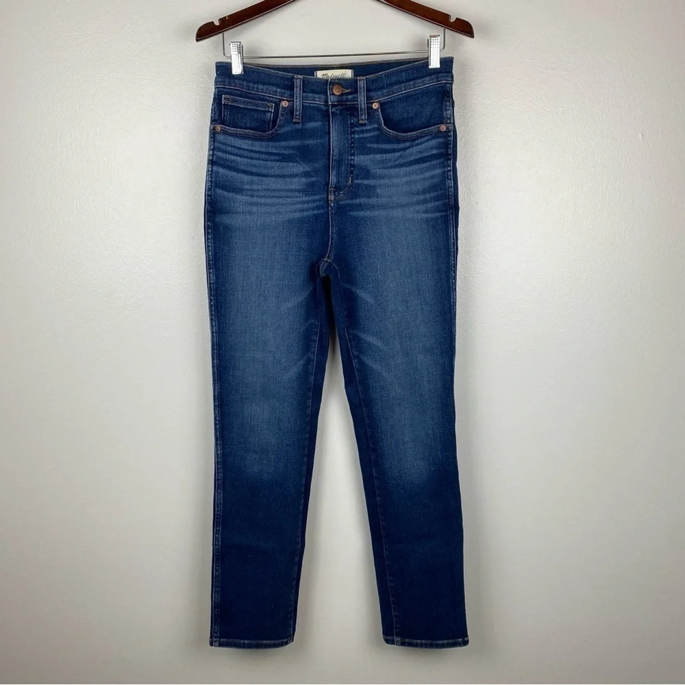 Madewell Stovepipe High Rise Slim Straight Leg Jeans Pendleton Wash Size 27 NWOT